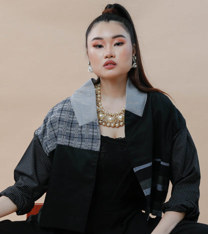 Rockstar Jacket in Black Binakol and Kantarines Stripes