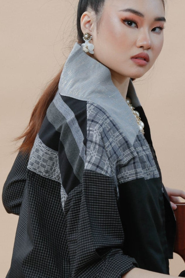 Rockstar Jacket in Black Binakol and Kantarines Stripes