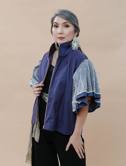 Gantimpala in Stripes Blue Pina Weave of Aklan