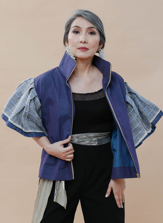 Gantimpala in Stripes Blue Pina Weave of Aklan