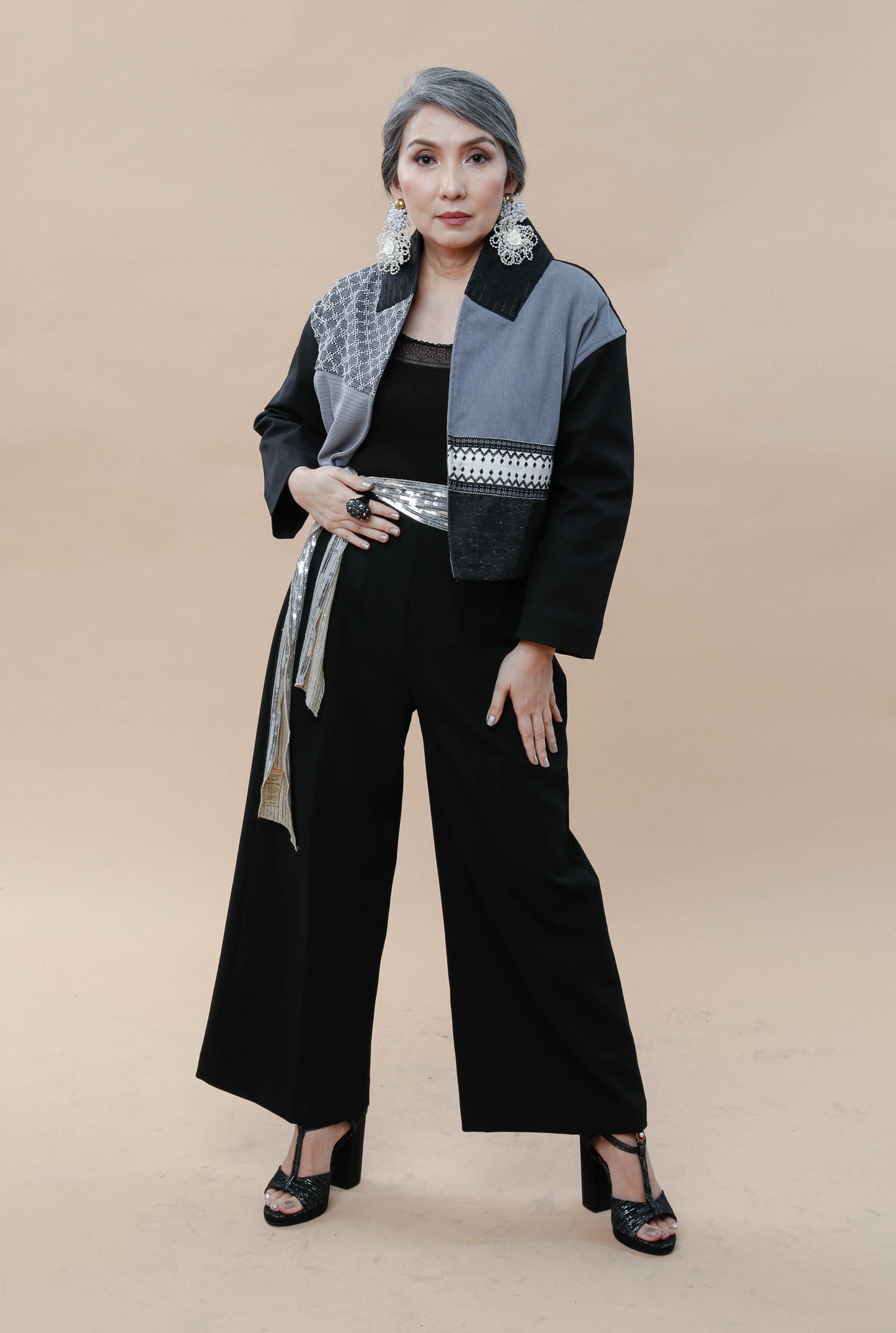 Rockstar Jacket in Black Kundiman and Kalinga of the North