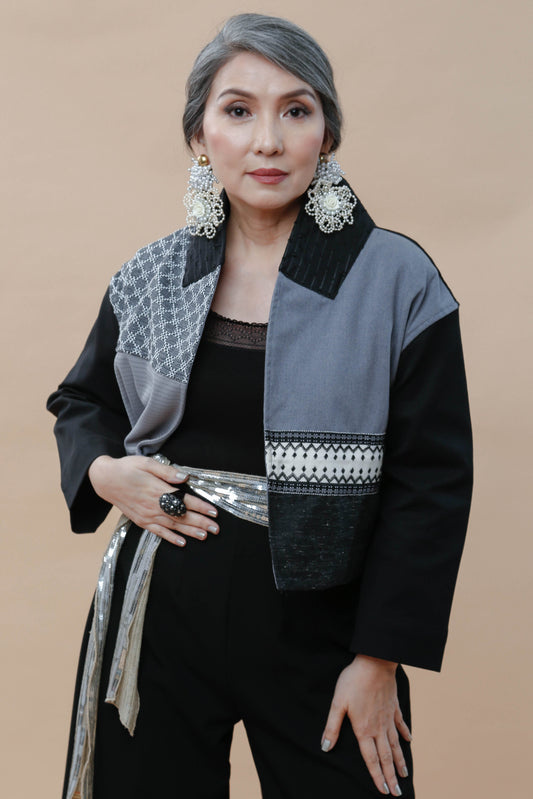 Rockstar Jacket in Black Kundiman and Kalinga of the North