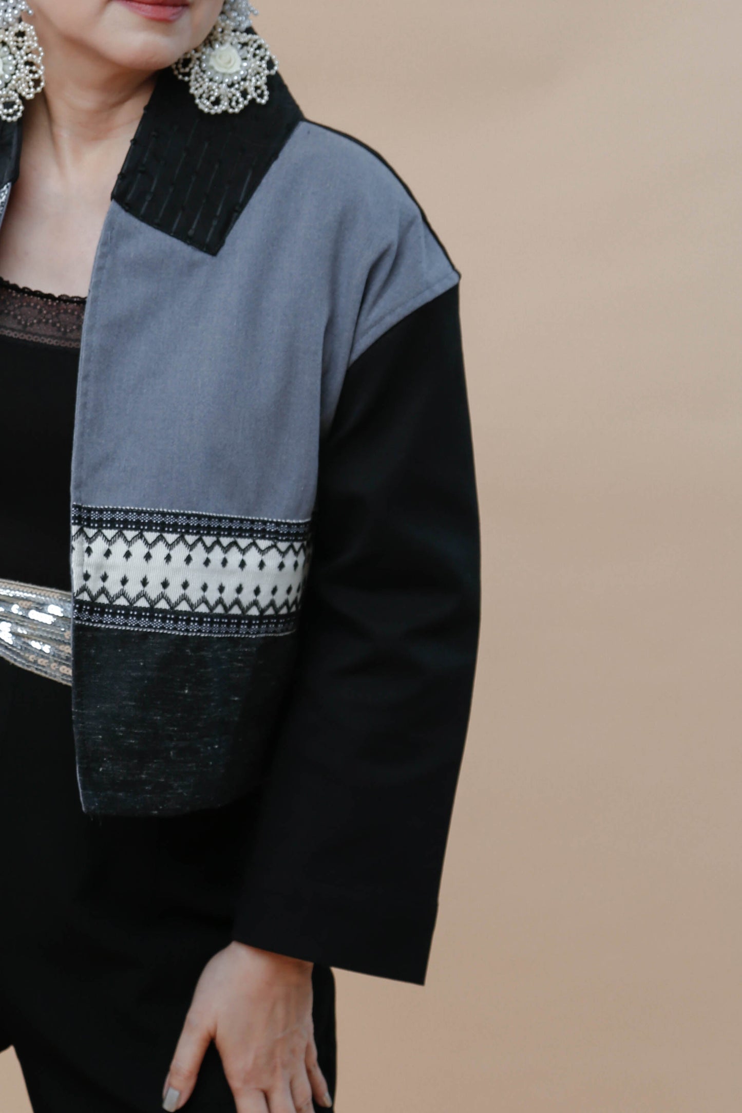 Rockstar Jacket in Black Kundiman and Kalinga of the North