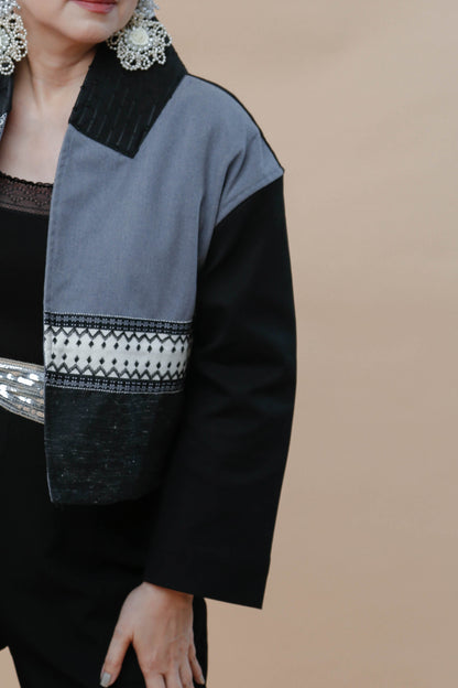 Rockstar Jacket in Black Kundiman and Kalinga of the North