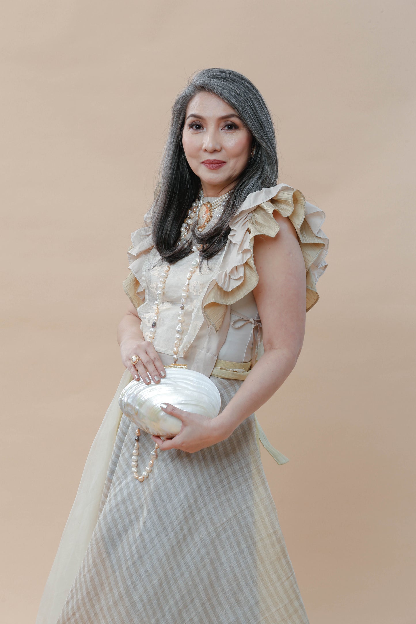 Barong Bib in Suksuk Handweave of Aklan