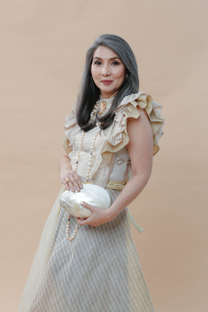 Barong Bib in Suksuk Handweave of Aklan