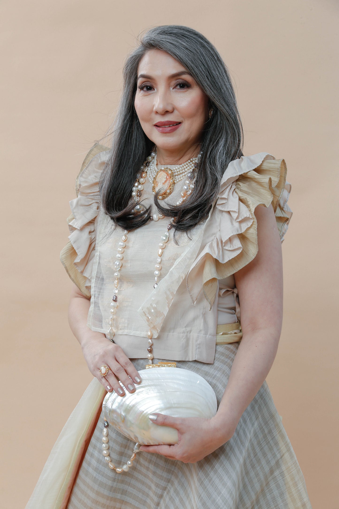 Barong Bib in Suksuk Handweave of Aklan