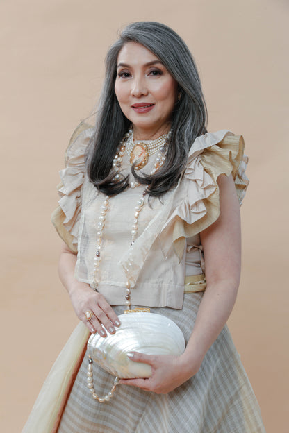 Barong Bib in Suksuk Handweave of Aklan