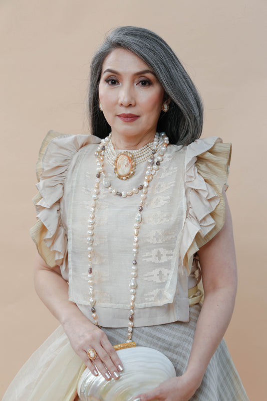Barong Bib in Suksuk Handweave of Aklan