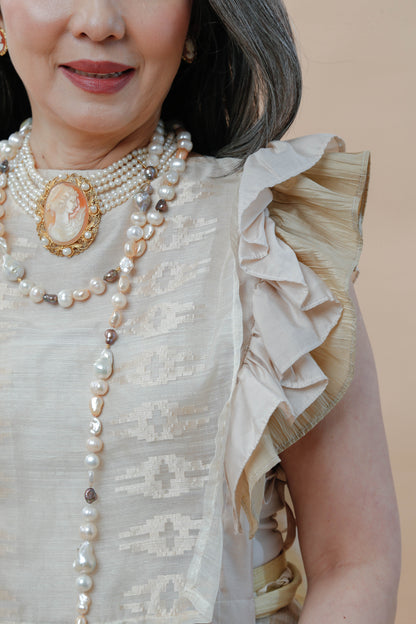 Barong Bib in Suksuk Handweave of Aklan