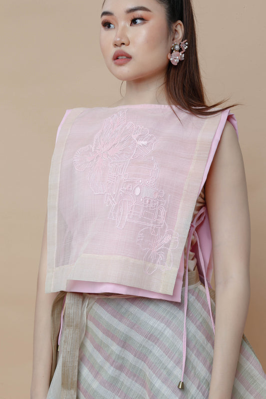 Gumamela Pink Barong Bib NY