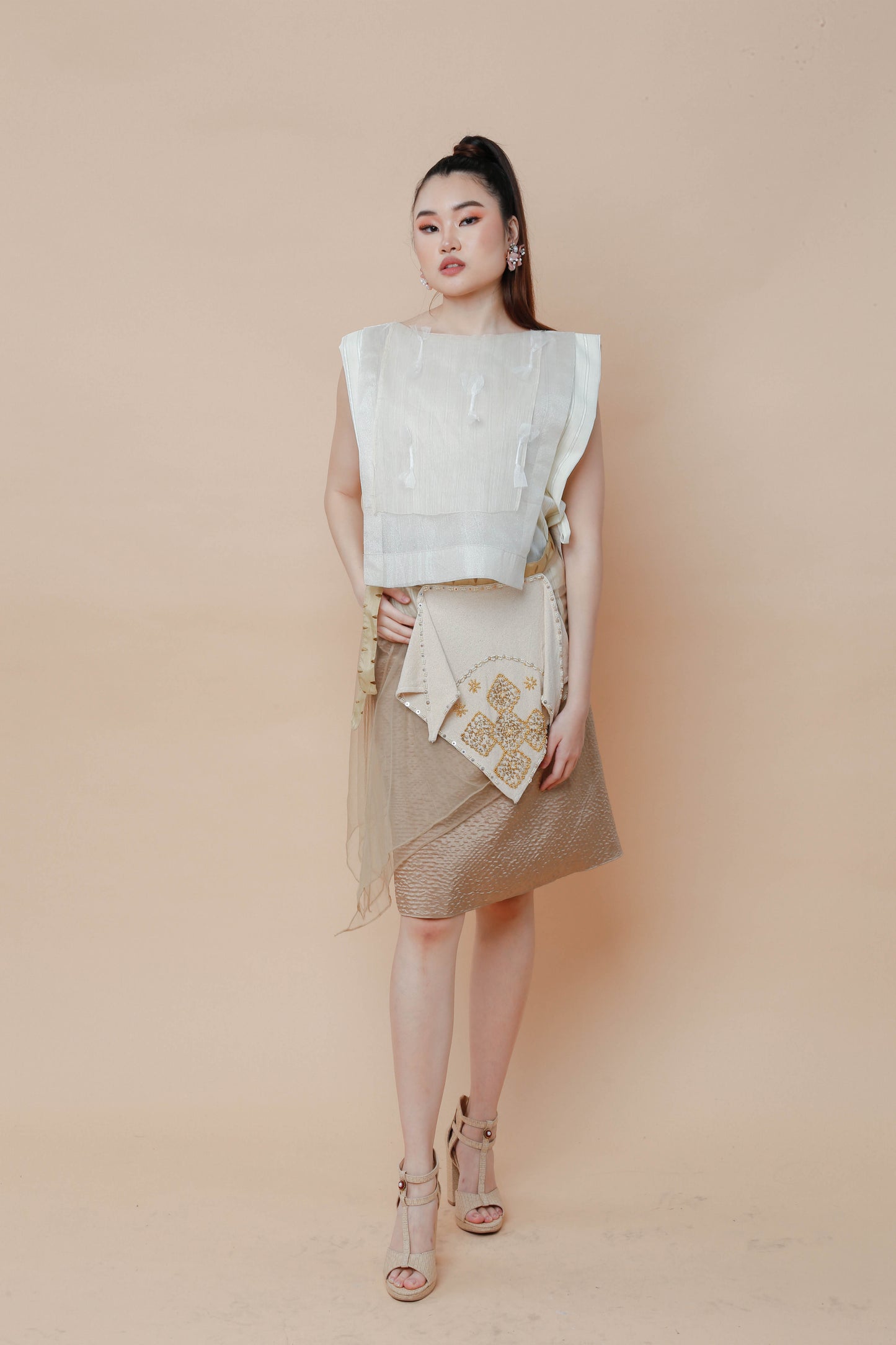 Candy Wrapper Pina Bib Barong