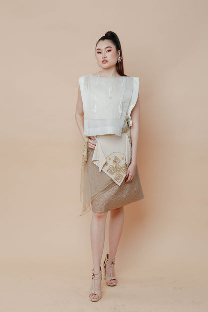 Candy Wrapper Pina Bib Barong