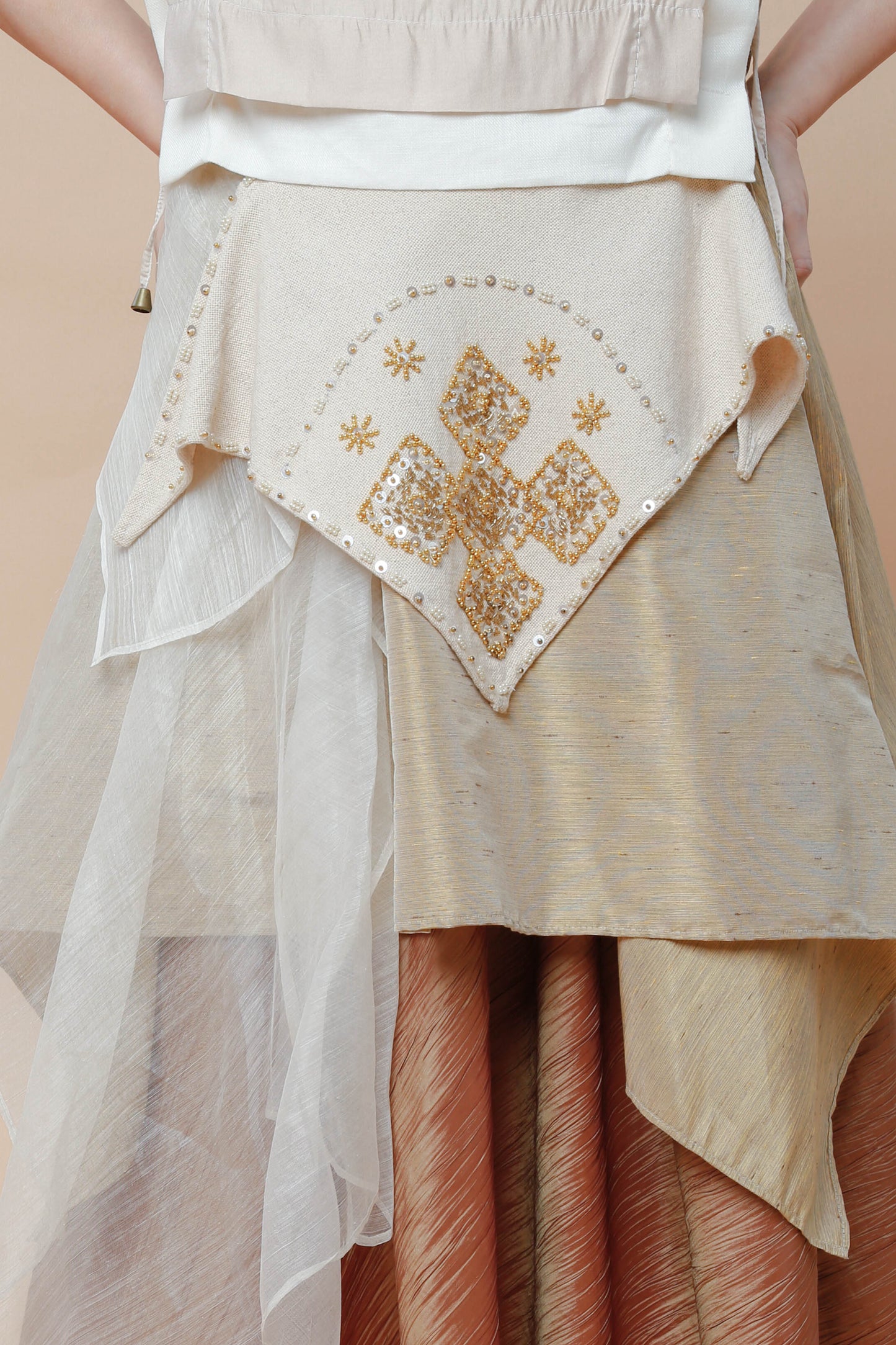 Freestyle Skirt in Bagobo Scarf of Digos
