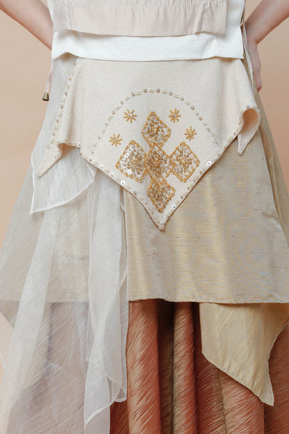 Freestyle Skirt in Bagobo Scarf of Digos