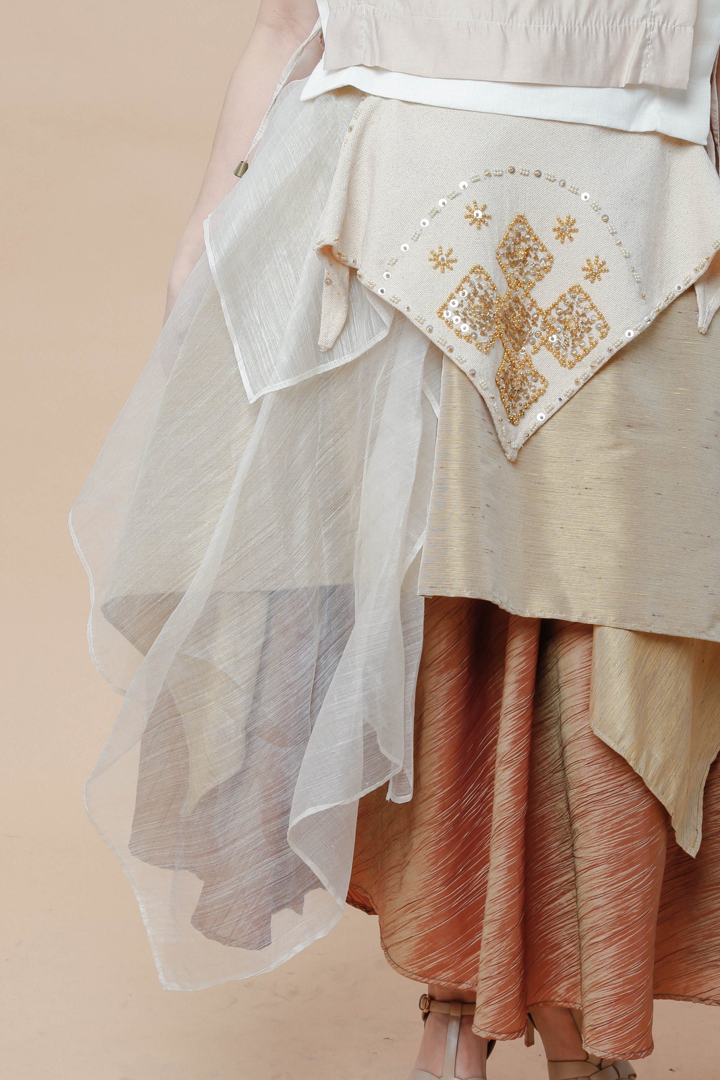 Freestyle Skirt in Bagobo Scarf of Digos