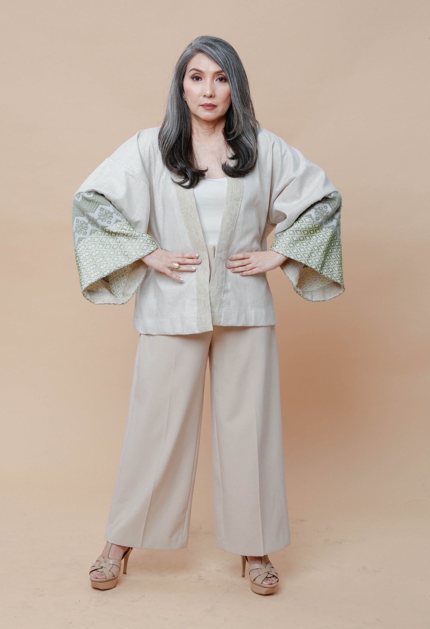 Gabing Mapayapa in Oatmeal Linen with Inabel