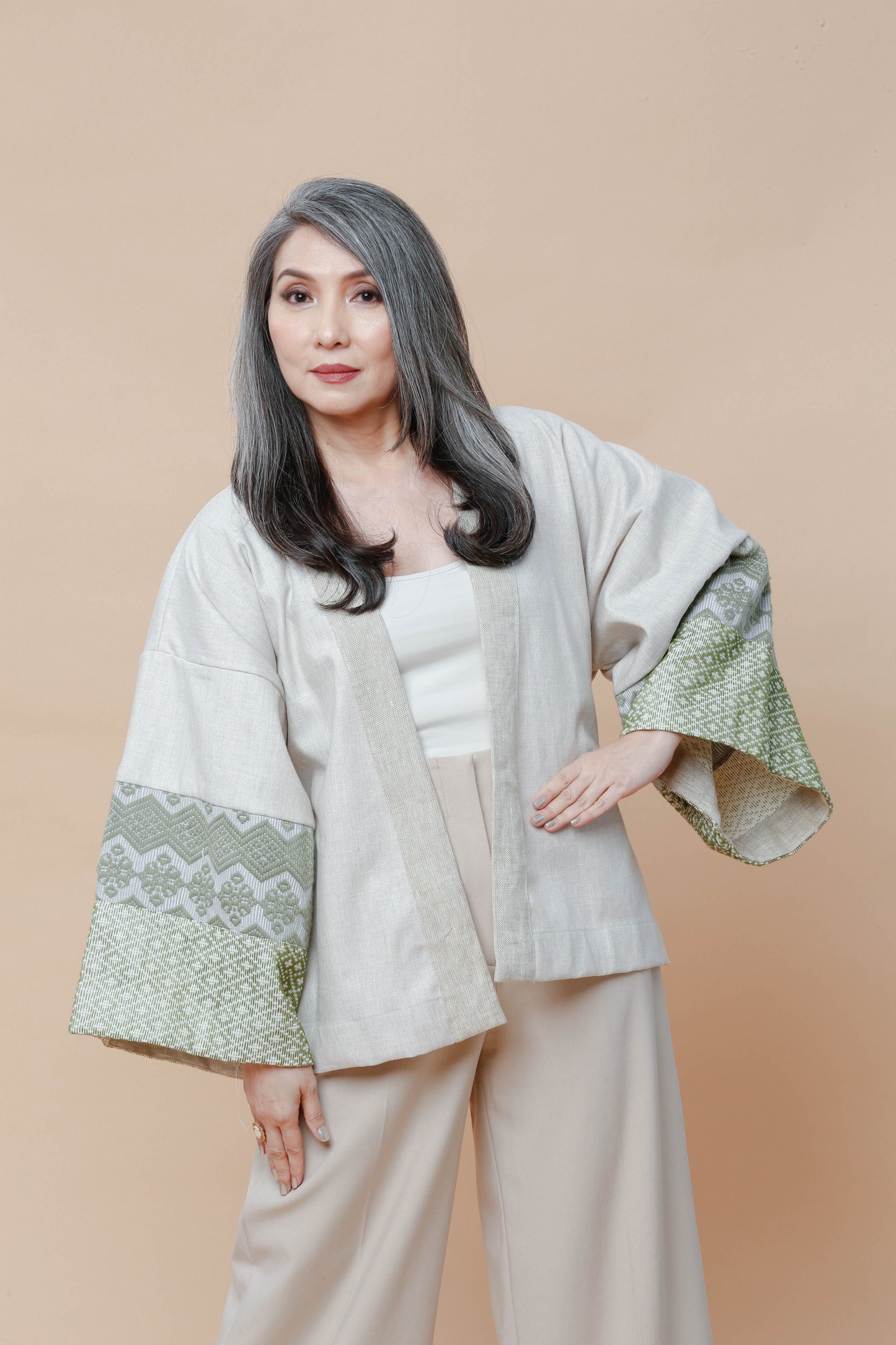 Gabing Mapayapa in Oatmeal Linen with Inabel