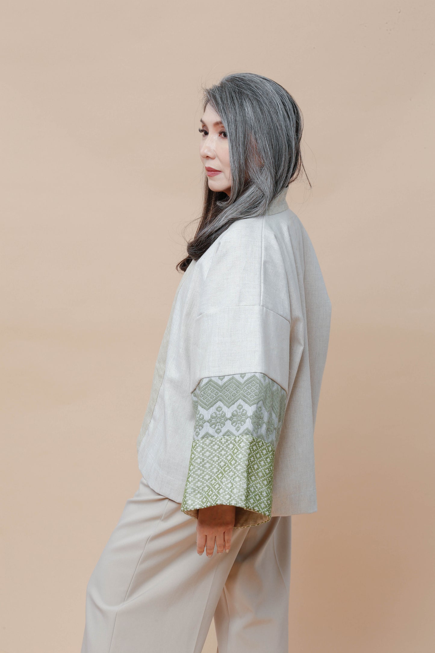 Gabing Mapayapa in Oatmeal Linen with Inabel