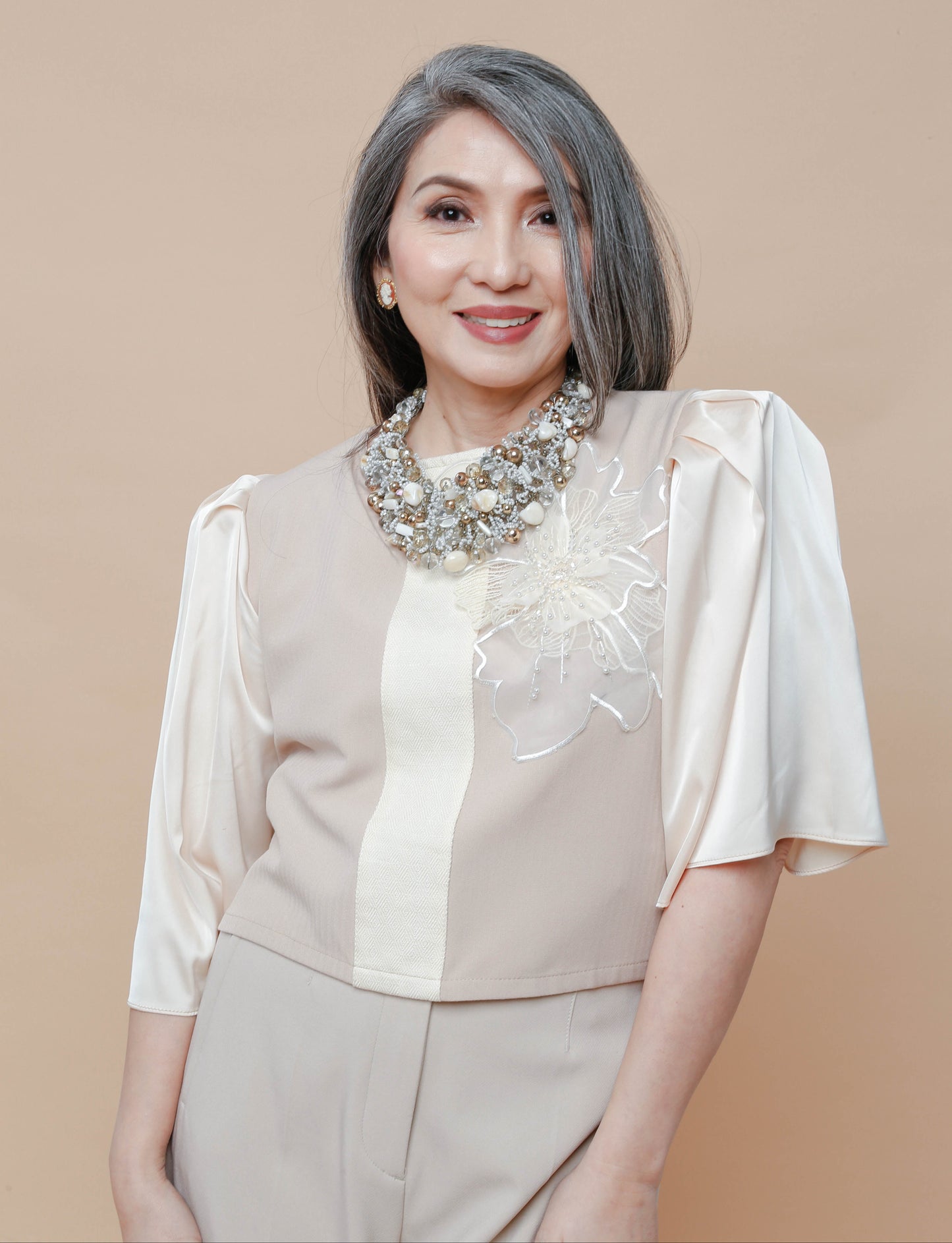 Cream Ecru Blusa