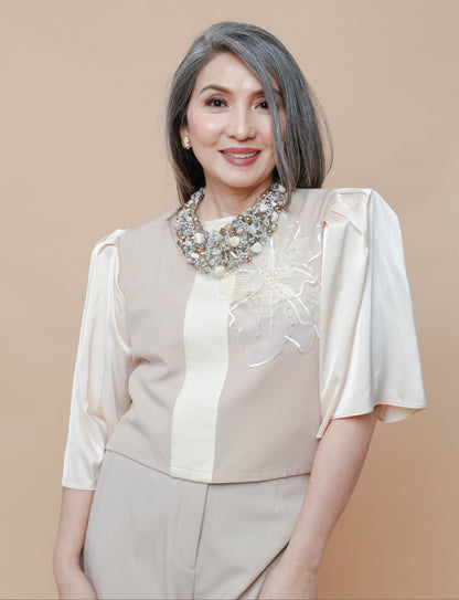 Cream Ecru Blusa