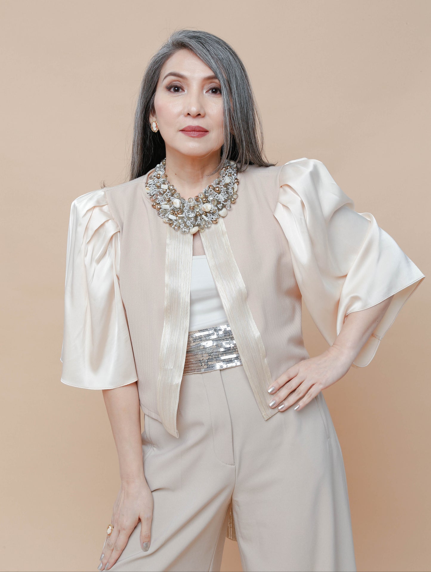 Cream Ecru Blusa