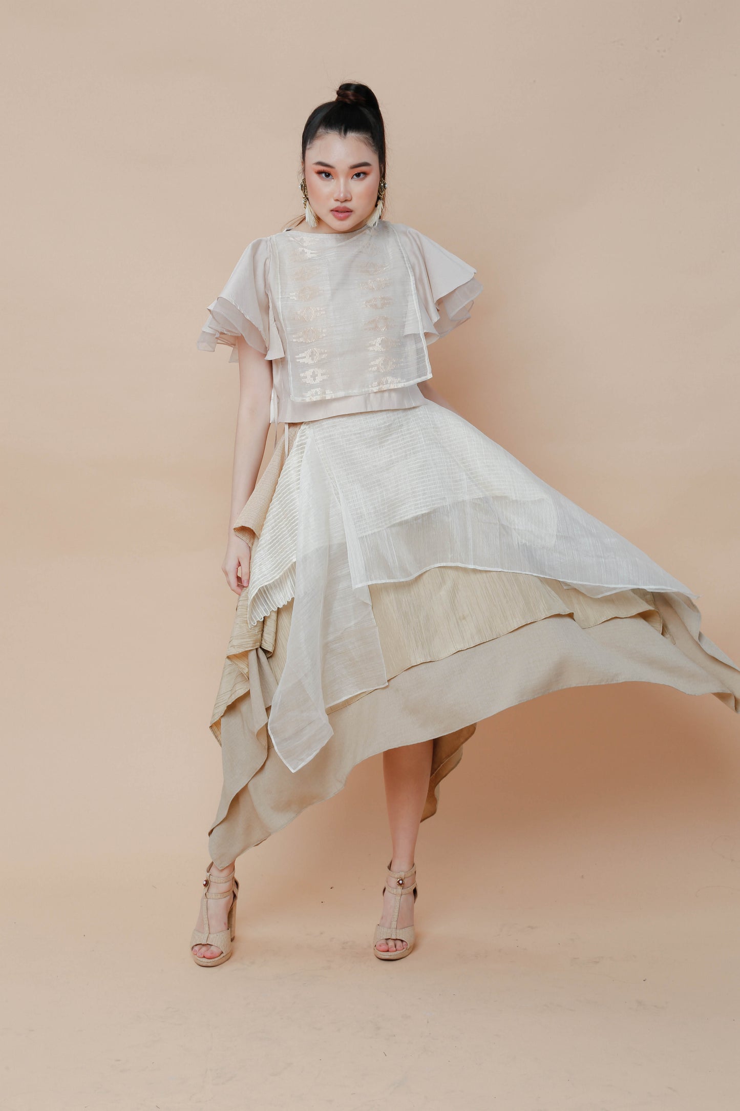 Encantada Suksuk Barong Bib with Sleeves