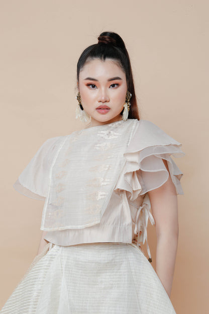 Encantada Suksuk Barong Bib with Sleeves