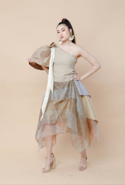 Freestyle Skirt Earth Tone Kundiman Weave