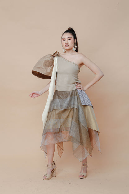 Freestyle Skirt Earth Tone Kundiman Weave