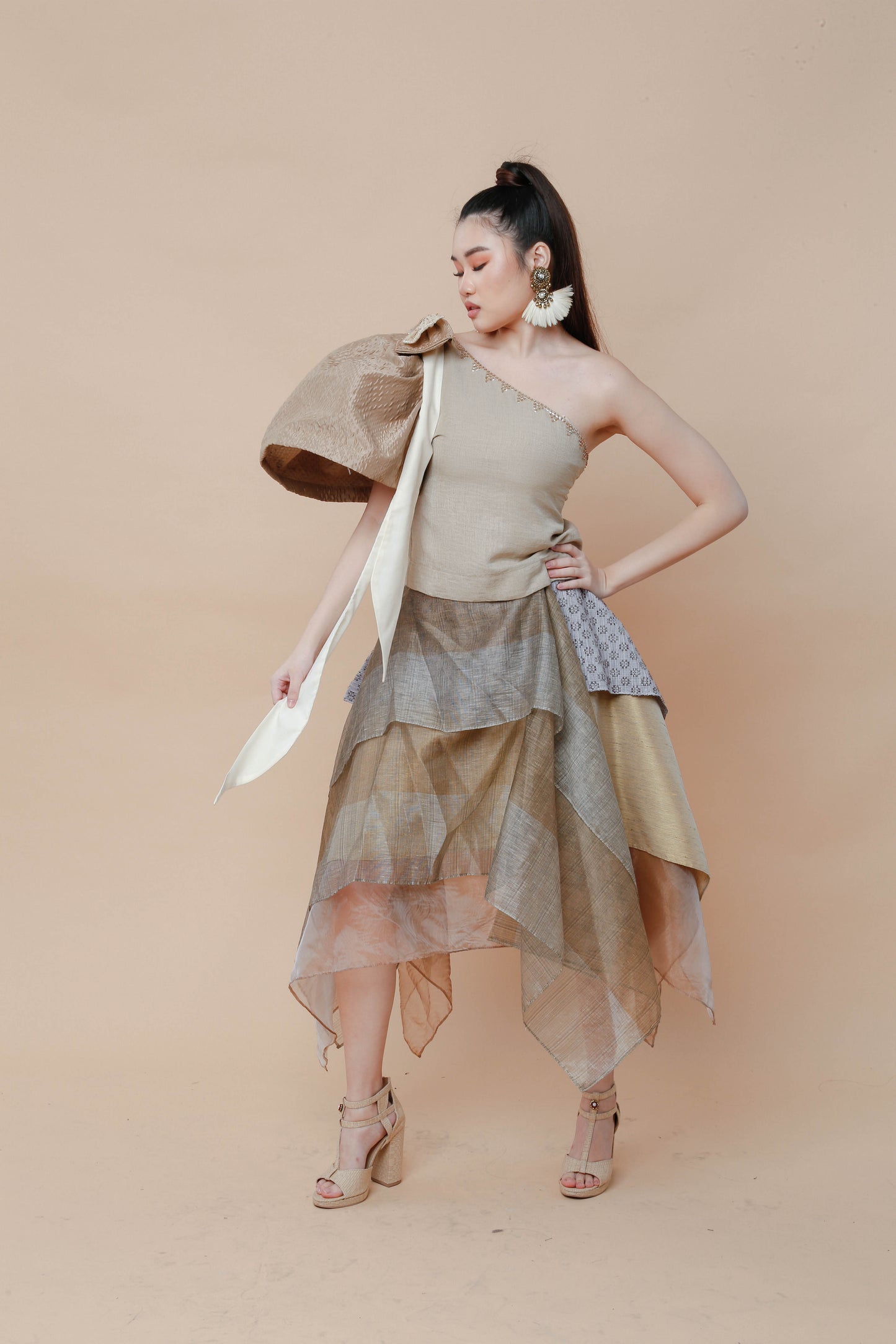 Freestyle Skirt Earth Tone Kundiman Weave