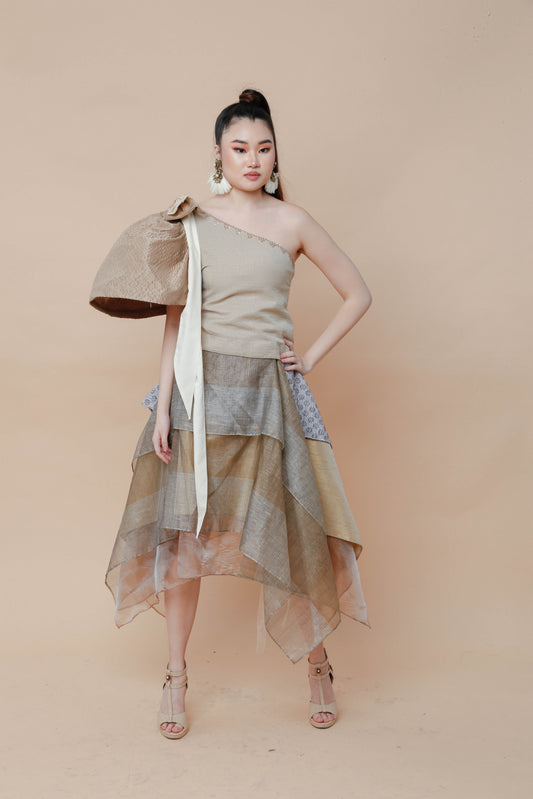 Freestyle Skirt Earth Tone Kundiman Weave