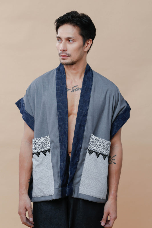 Maparaan Unisex Long Cover Up with Big Pockets in Kabangkalan Weave
