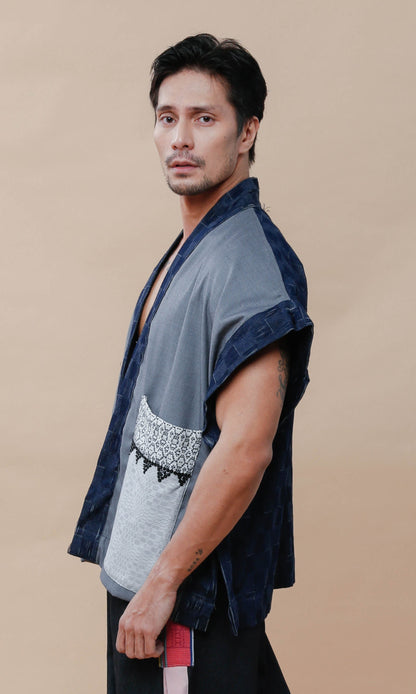Maparaan Unisex Long Cover Up with Big Pockets in Kabangkalan Weave