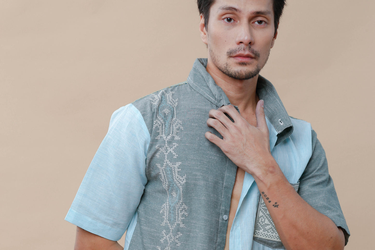 Pambato Men's Polo with Tboli Embroidery