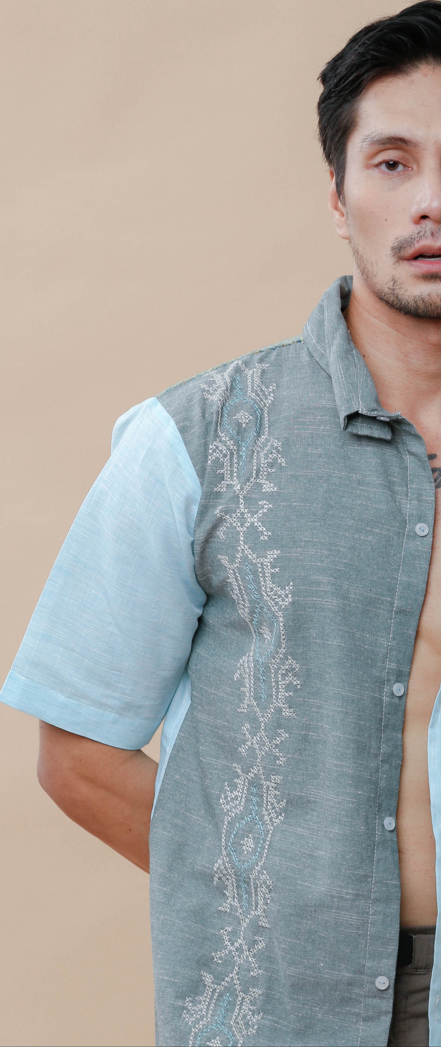 Pambato Men's Polo with Tboli Embroidery
