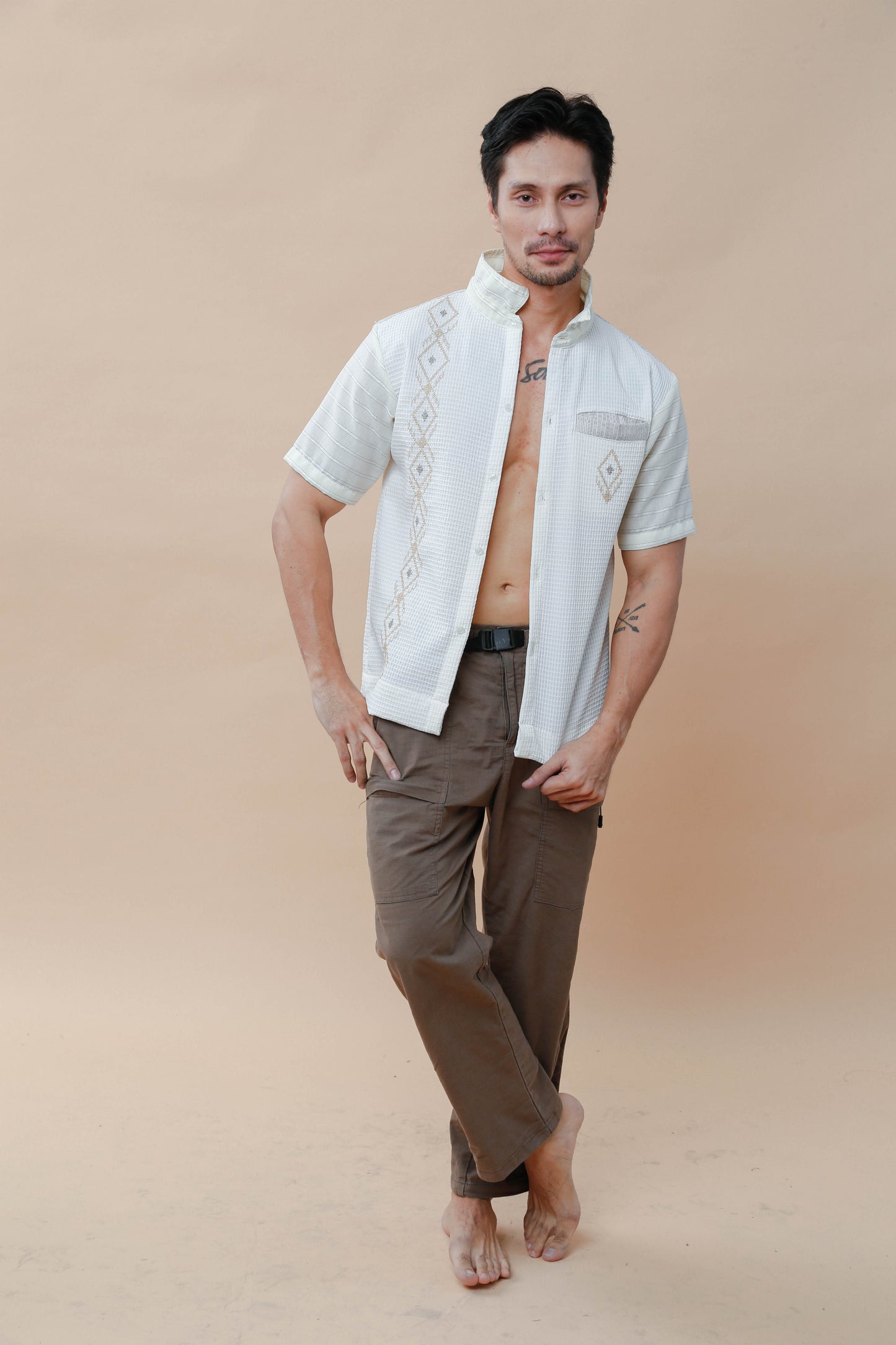 Matipuno Men's Polo in Earth Tones