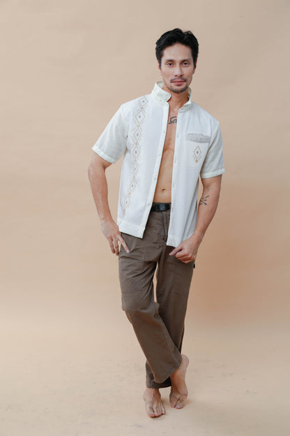 Matipuno Men's Polo in Earth Tones