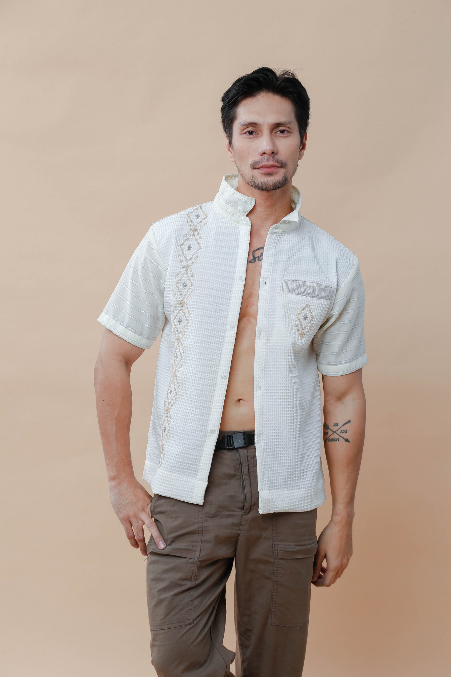 Matipuno Men's Polo in Earth Tones
