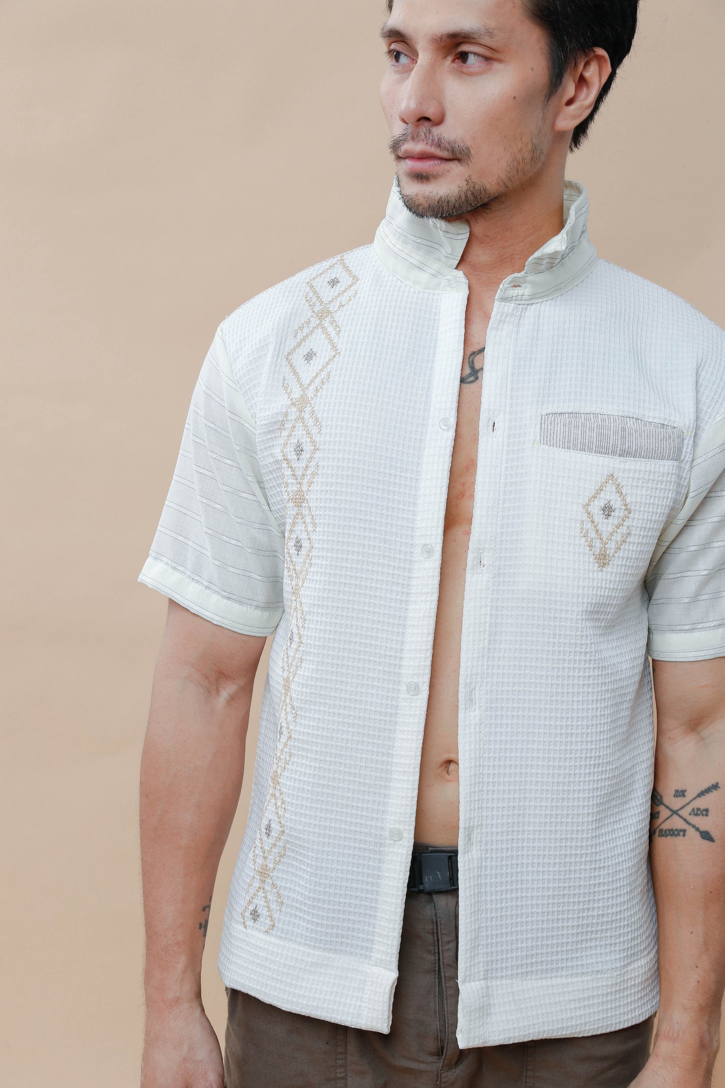 Matipuno Men's Polo in Earth Tones