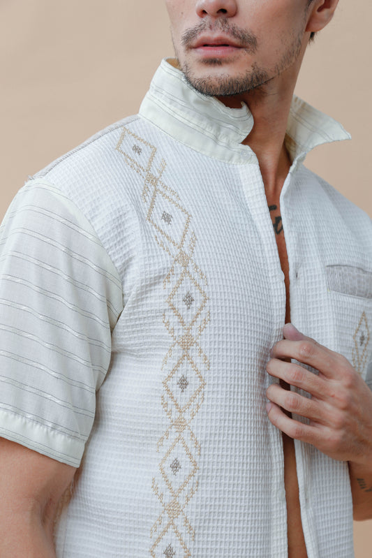 Matipuno Men's Polo in Earth Tones