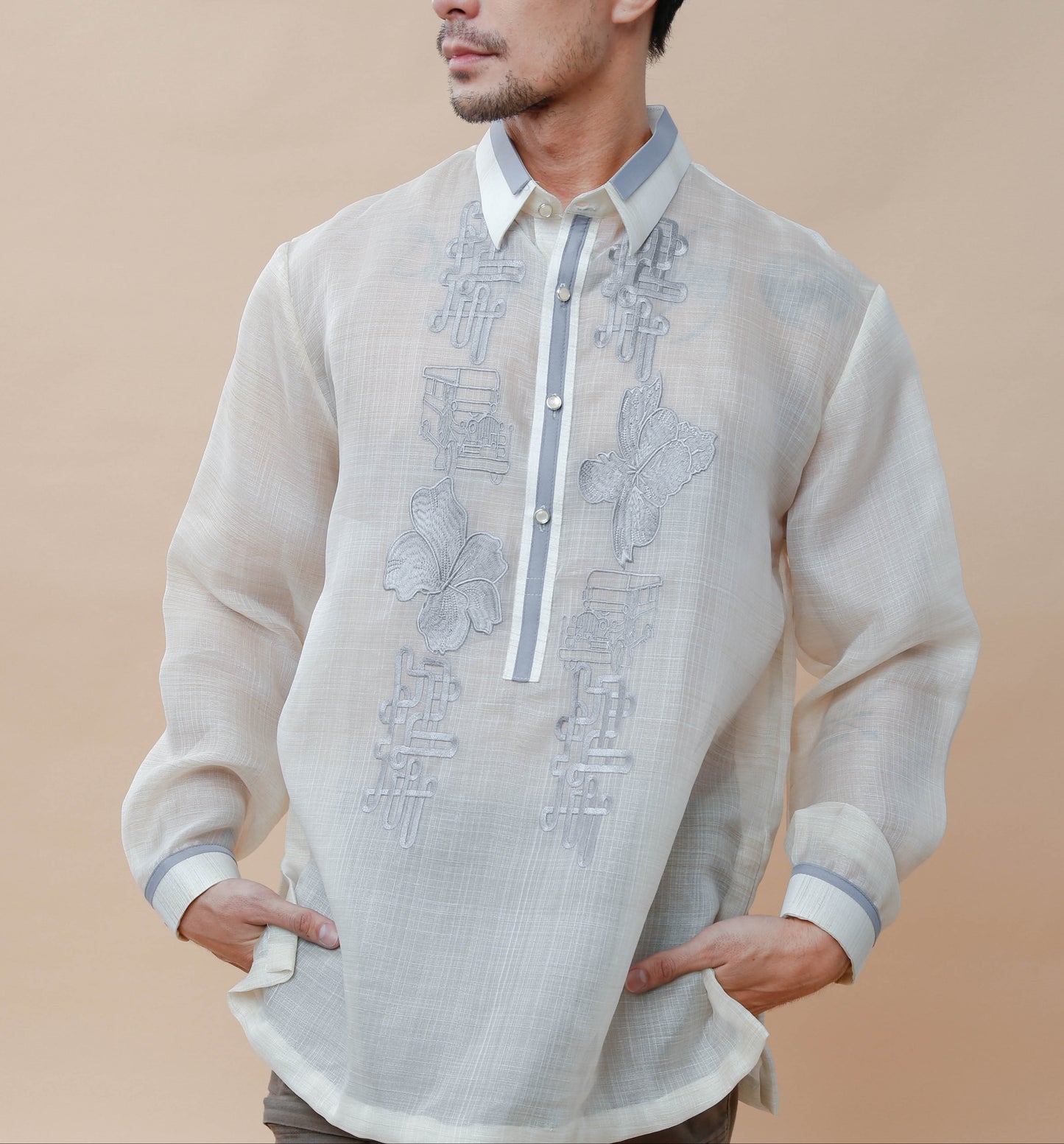 Ninong Duties Barong with Embroidery