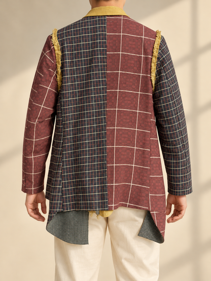 IMPORTANTENG LAKAD MEN'S COAT IN BROWN PREMIUM BINAKOL OF ILOCOS