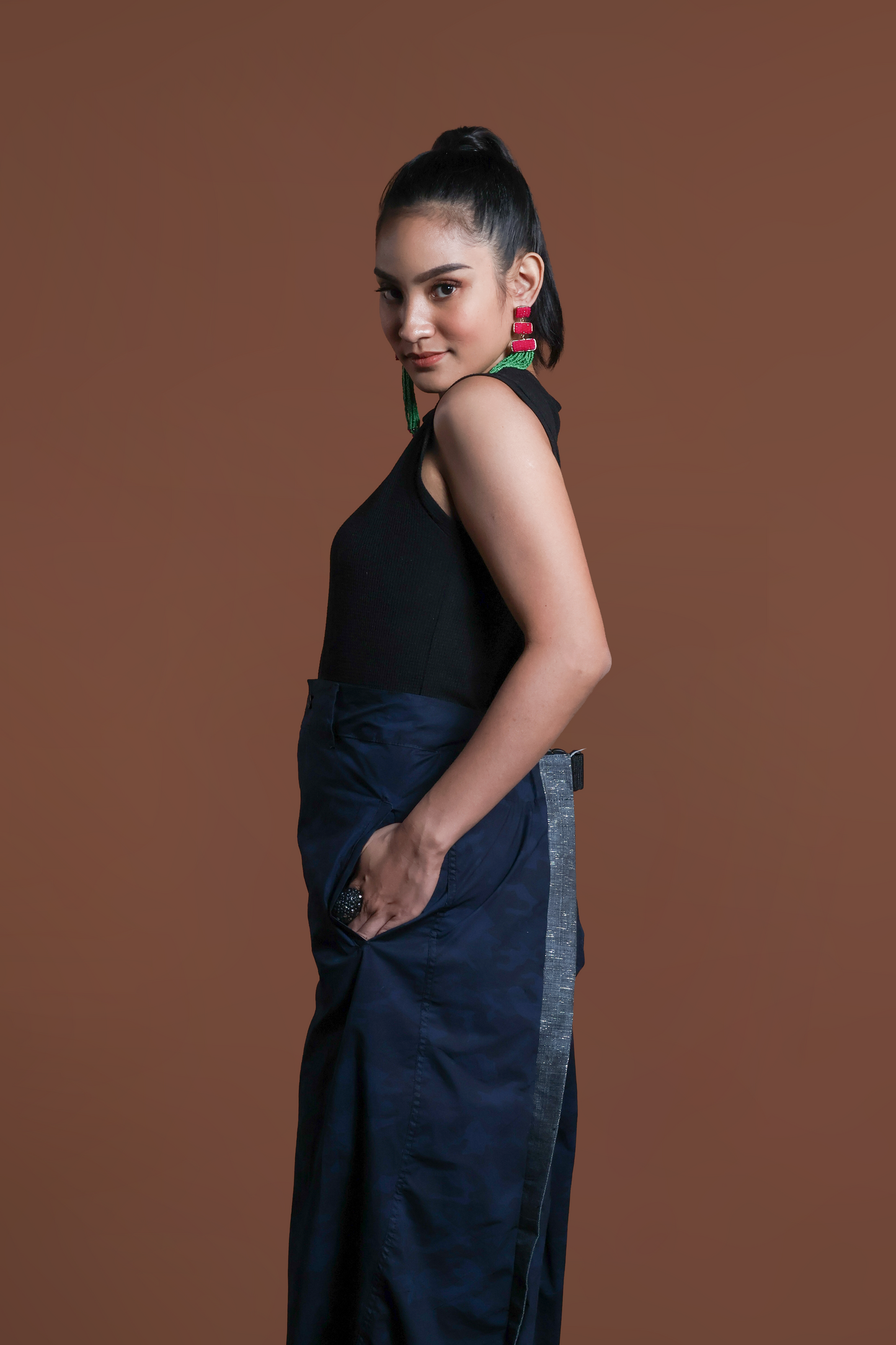MATATAG ADJUSTABLE WIDE BLUE FATIGUE MILITARY