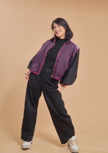 Butterfly Stroke Ladies Jacket with Puffed Sleeves