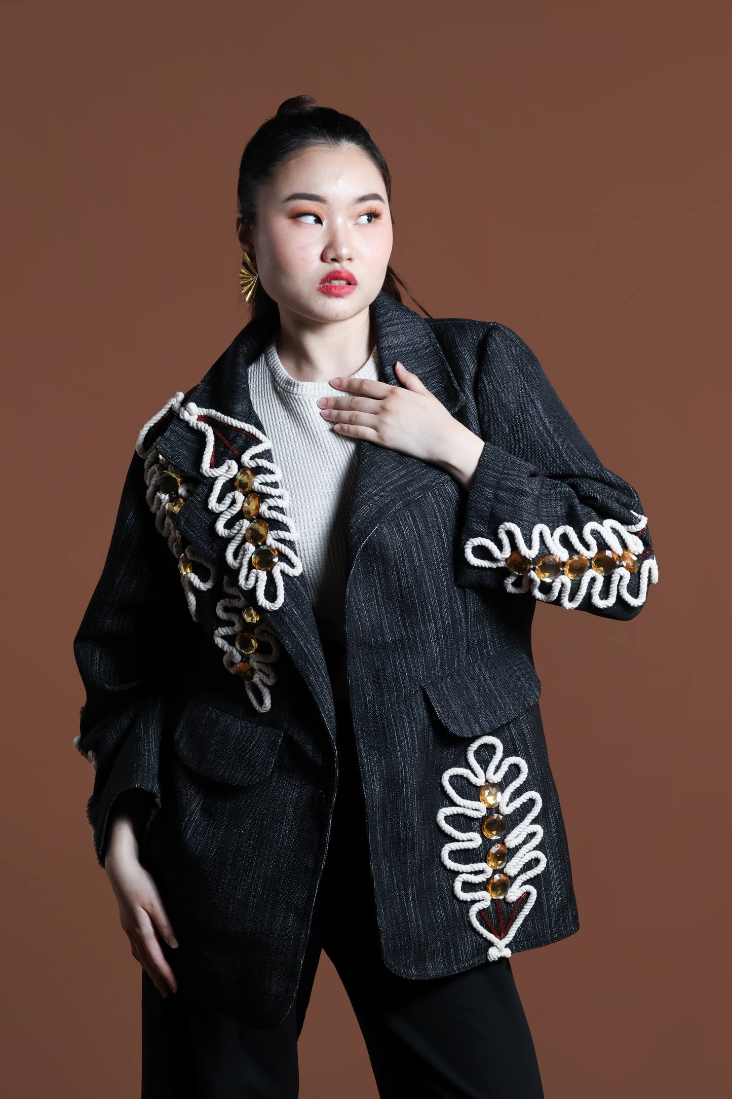 AY! KABOG PO! STATEMENT DENIM JACKET