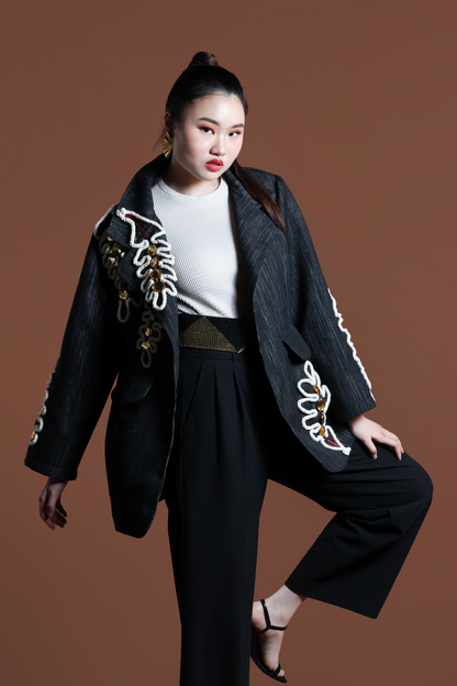 AY! KABOG PO! STATEMENT DENIM JACKET