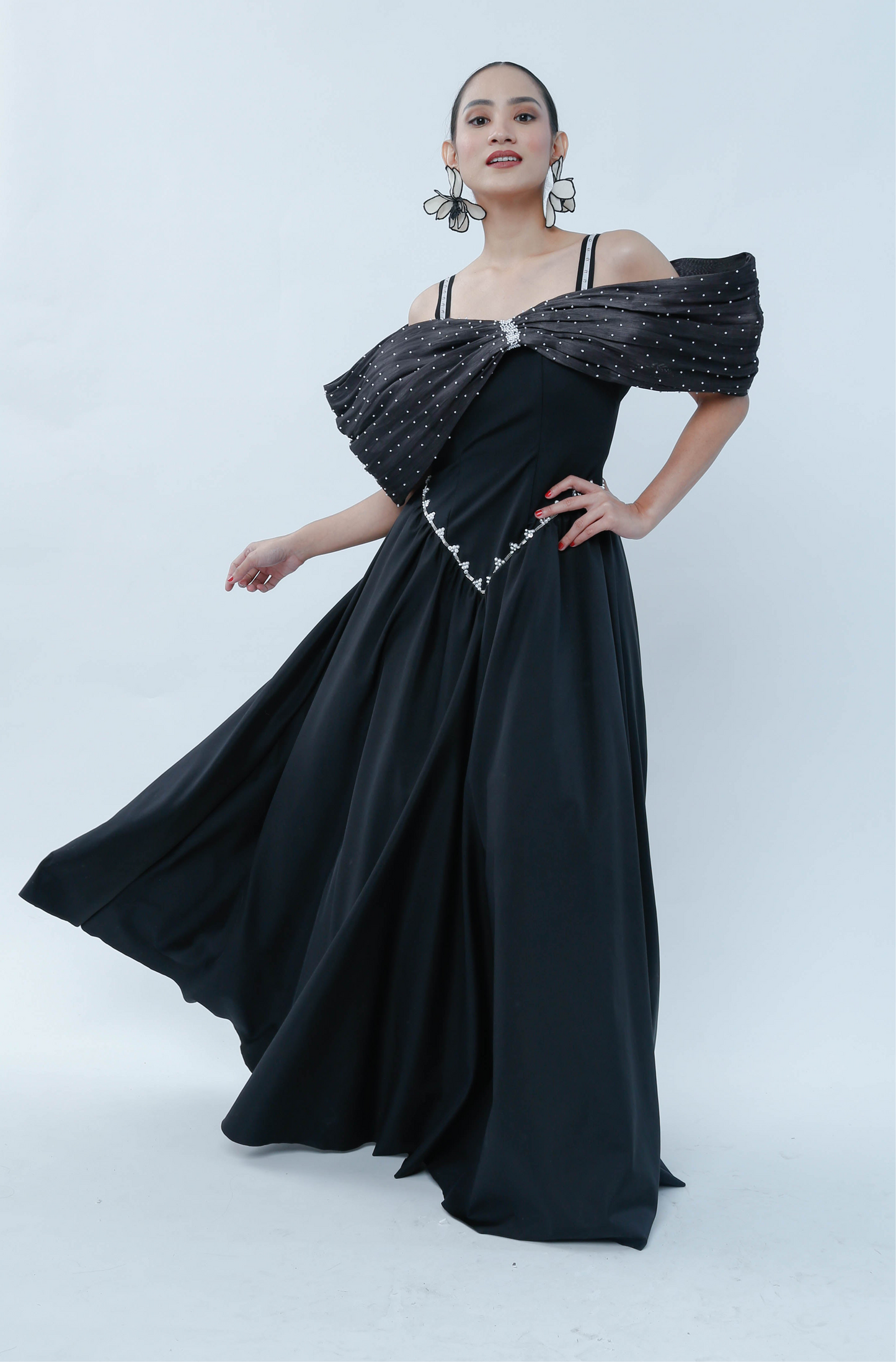 Best Actress Long Gown Black