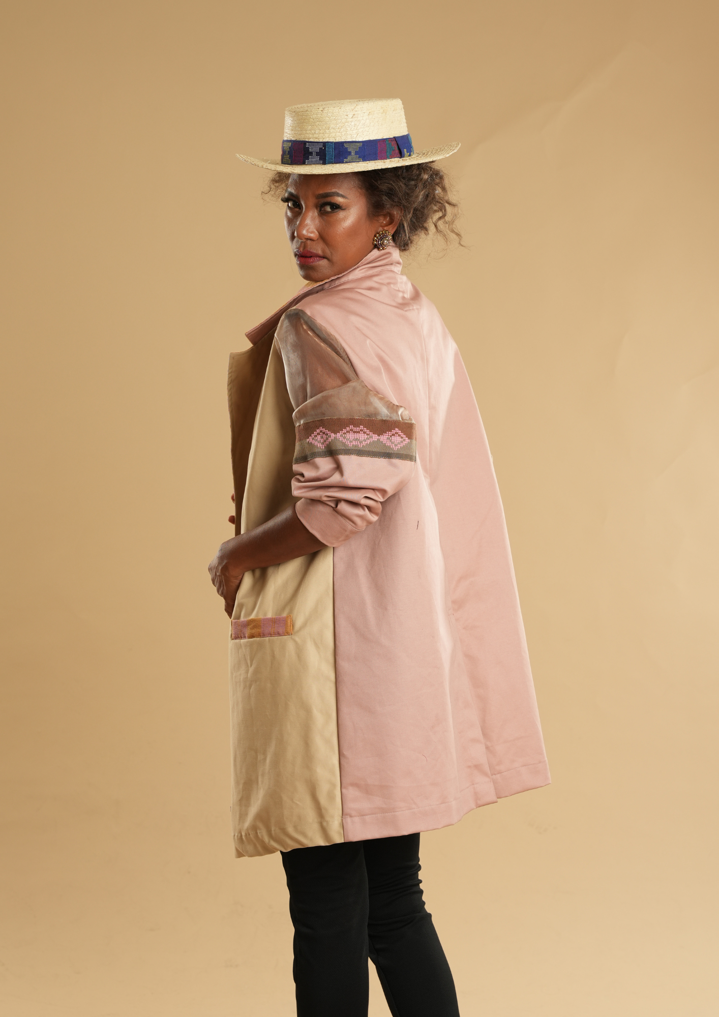 Pink Detective Trench with Langkit of Marawi