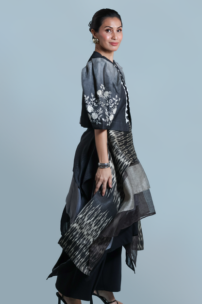 BLUSANG ITIM  BARONG WITH LUMBAN EMBROIDERY